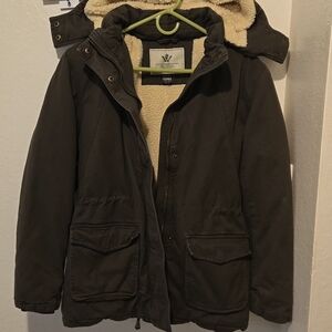 Women's Green Olive Jacket with Hood